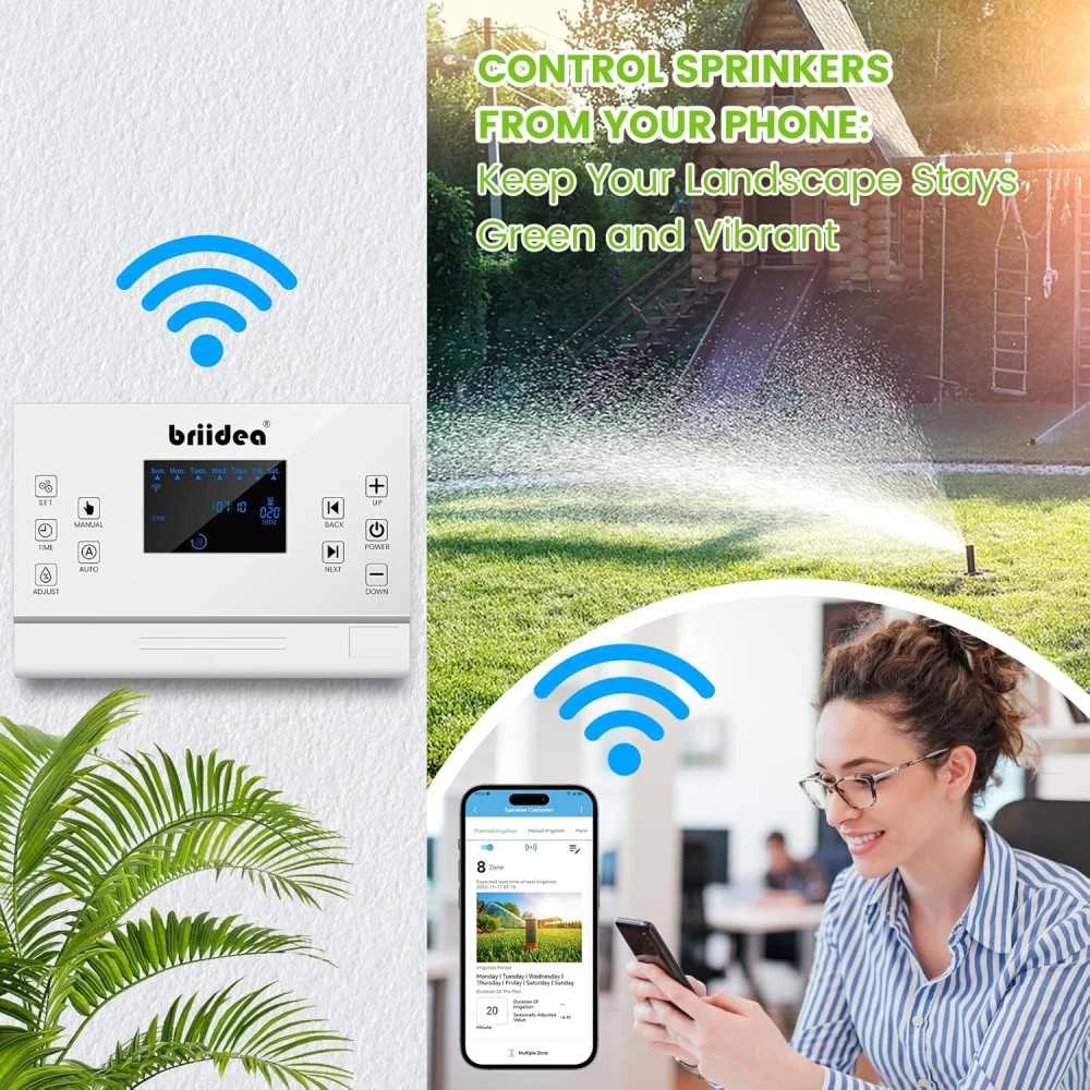 Smart 8-Zone WiFi Sprinkler Controller For Efficient Watering And Healthy Plants 8 Smart 8-Zone WiFi Sprinkler Controller For Efficient Watering And Healthy Plants - Image 6