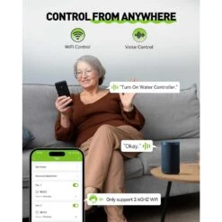 Smart 8-Zone WiFi Sprinkler Controller With Weather-Based Watering