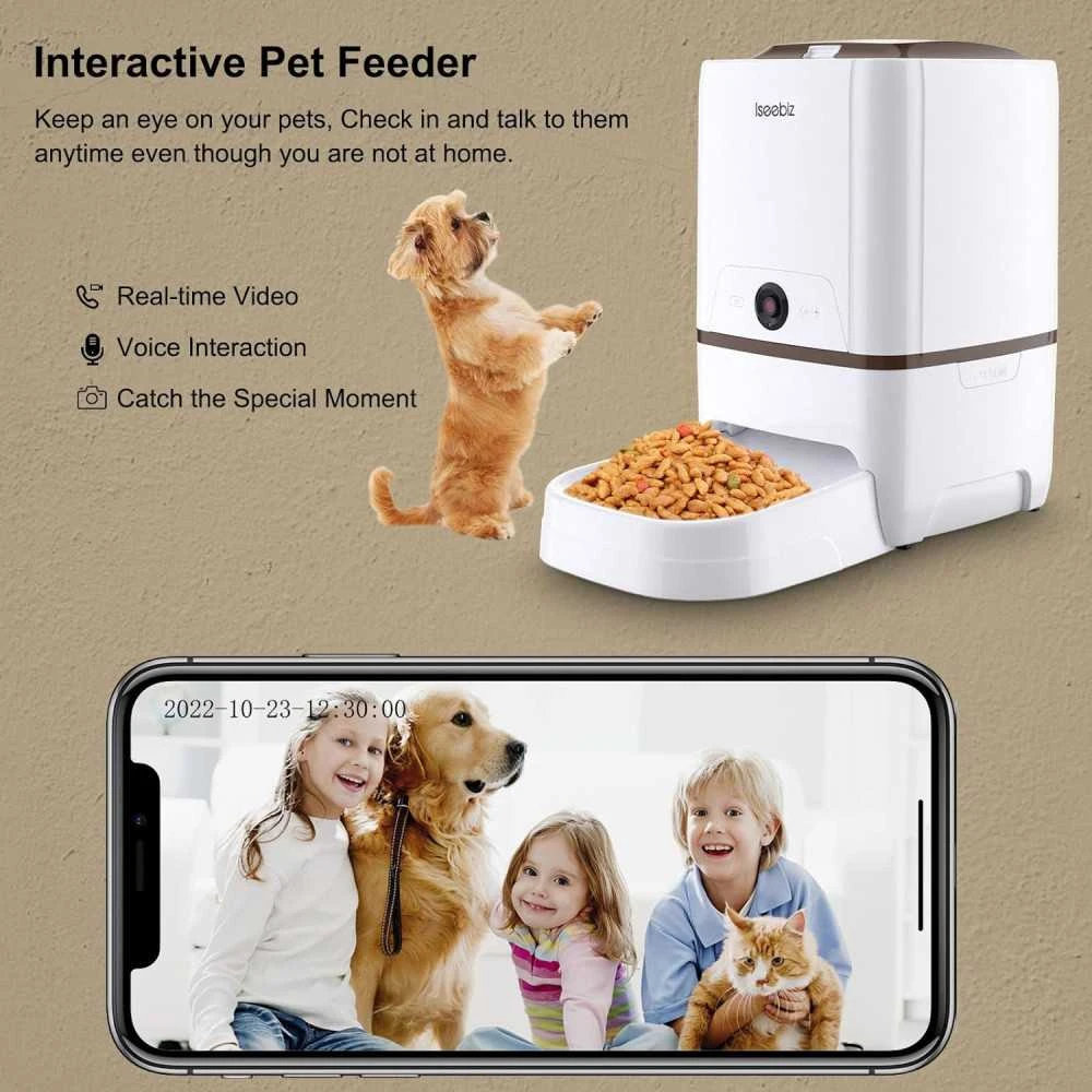 Smart Pet Feeder With Camera And App Control, 6L Food Dispenser For Cats And Dogs, 2 Way Audio, Voice Reminder 7 Smart Pet Feeder With Camera And App Control, 6L Food Dispenser For Cats And Dogs, 2 Way Audio, Voice Reminder - Image 5