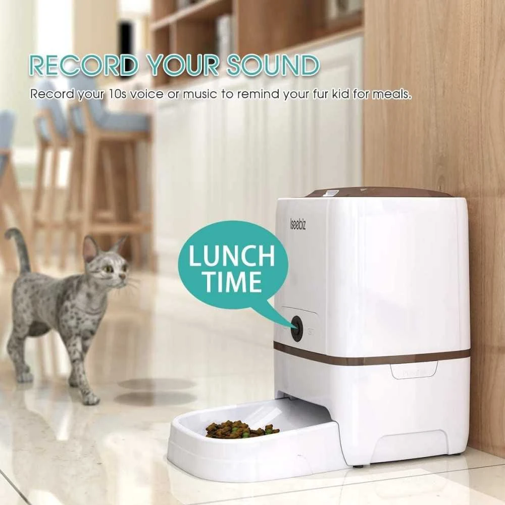Smart Pet Feeder With Camera And App Control, 6L Food Dispenser For Cats And Dogs, 2 Way Audio, Voice Reminder 8 Smart Pet Feeder With Camera And App Control, 6L Food Dispenser For Cats And Dogs, 2 Way Audio, Voice Reminder - Image 6