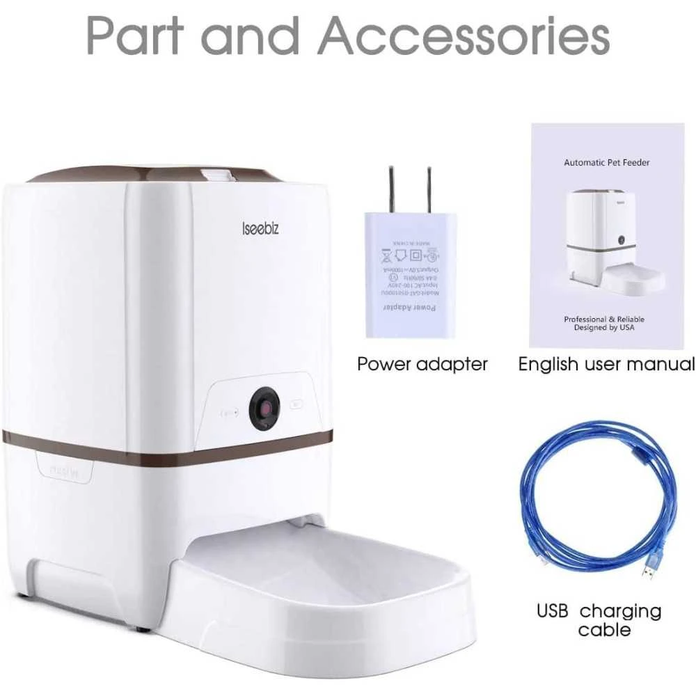 Smart Pet Feeder With Camera And App Control, 6L Food Dispenser For Cats And Dogs, 2 Way Audio, Voice Reminder 3 Smart Pet Feeder With Camera And App Control, 6L Food Dispenser For Cats And Dogs, 2 Way Audio, Voice Reminder