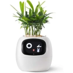 Smart Pet Planter With Emojis & Gesture Interactions Indoor Gardening Companion For Easy Plant Care & Desk Setup -Home Electronics Store smart pet planter with emojis gesture interactions 5