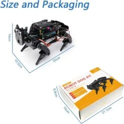 Smart Robot Dog Kit With Camera And Sensors, App & Wireless Control, Programmable For Learning Robotics, STEM, And Coding