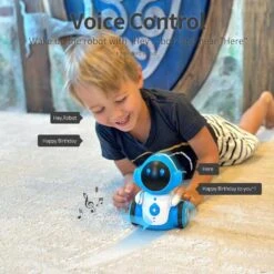 Smart Talking Robot For Kids Rechargeable Interactive Toy With Voice Control, Singing, Dancing & Recording -Home Electronics Store smart talking robot for kids rechargeable interactive toy with voice control singing dancing recording 1 4