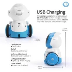 Smart Talking Robot For Kids Rechargeable Interactive Toy With Voice Control, Singing, Dancing & Recording -Home Electronics Store smart talking robot for kids rechargeable interactive toy with voice control singing dancing recording 1 5