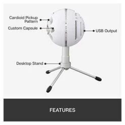 Logitech Snowball ICE Microphone: Crisp Audio For Streaming & Podcasting -Home Electronics Store snowball ice the spherical microphone 2
