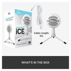 Logitech Snowball ICE Microphone: Crisp Audio For Streaming & Podcasting -Home Electronics Store snowball ice the spherical microphone 5