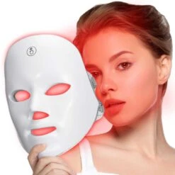 SUERBEATY Wireless Red Light Therapy Mask: 7 Colors For Radiant Skin At Home