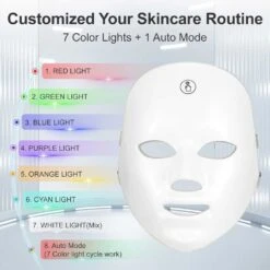 SUERBEATY Wireless Red Light Therapy Mask: 7 Colors For Radiant Skin At Home -Home Electronics Store suerbeaty wireless red light therapy mask 7 colors for radiant skin at home 3