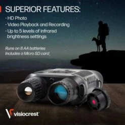 Visiocrest Night Vision Binoculars: Infrared Digital System For Total Darkness -Home Electronics Store visiocrest binoculars for better surveillance 1 5