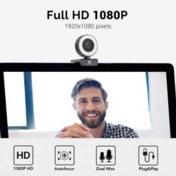 Vitade HD Webcam With Microphone - Crystal Clear Streaming & Video Calls -Home Electronics Store vitade 960a the hd webcam 6