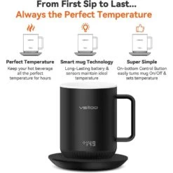 VSITOO Smart Mug 2: Keep Your Coffee Hot Anytime, Anywhere