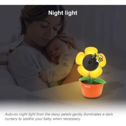 VTech RM9751 Yellow Daisy Smart Wi-Fi Baby Camera - 1080p HD, Night Vision, Two-way Intercom, Lullabies & More