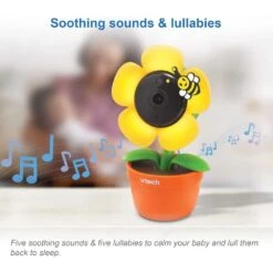 VTech RM9751 Yellow Daisy Smart Wi-Fi Baby Camera - 1080p HD, Night Vision, Two-way Intercom, Lullabies & More -Home Electronics Store vtech rm9751 yellow daisy smart wi fi baby camera 1080p hd night vision two way intercom lullabies more 5