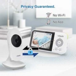 VTech VM819 Baby Monitor: Long Range, Temperature Sensor, And Soothing Lullabies -Home Electronics Store vtech vm819 video baby monitor 1 11