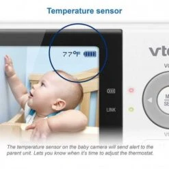 VTech VM819 Baby Monitor: Long Range, Temperature Sensor, And Soothing Lullabies -Home Electronics Store vtech vm819 video baby monitor 1 14