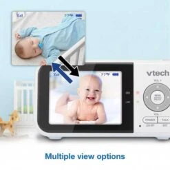 VTech VM819 Baby Monitor: Long Range, Temperature Sensor, And Soothing Lullabies -Home Electronics Store vtech vm819 video baby monitor 1 5