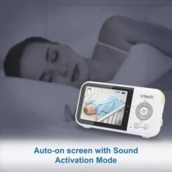 VTech VM819 Baby Monitor: Long Range, Temperature Sensor, And Soothing Lullabies -Home Electronics Store vtech vm819 video baby monitor 1 6