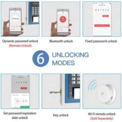 WeHere Bluetooth Electronic Lockbox: Secure Combination Lock With Bluetooth Connectivity For Contractors And Homeowners -Home Electronics Store wehere key lock box use bluetooth one time password fixed code unlock electronic lock box for house key wall mount hide a key 1