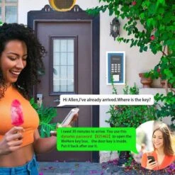 WeHere Bluetooth Electronic Lockbox: Secure Combination Lock With Bluetooth Connectivity For Contractors And Homeowners -Home Electronics Store wehere key lock box use bluetooth one time password fixed code unlock electronic lock box for house key wall mount hide a key 10