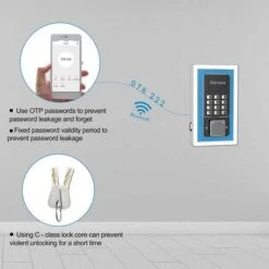 WeHere Bluetooth Electronic Lockbox: Secure Combination Lock With Bluetooth Connectivity For Contractors And Homeowners -Home Electronics Store wehere key lock box use bluetooth one time password fixed code unlock electronic lock box for house key wall mount hide a key 11
