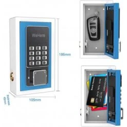 WeHere Bluetooth Electronic Lockbox: Secure Combination Lock With Bluetooth Connectivity For Contractors And Homeowners -Home Electronics Store wehere key lock box use bluetooth one time password fixed code unlock electronic lock box for house key wall mount hide a key 2
