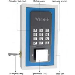 WeHere Bluetooth Electronic Lockbox: Secure Combination Lock With Bluetooth Connectivity For Contractors And Homeowners -Home Electronics Store wehere key lock box use bluetooth one time password fixed code unlock electronic lock box for house key wall mount hide a key 3