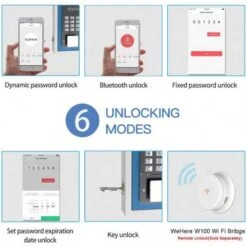WeHere Bluetooth Electronic Lockbox: Secure Combination Lock With Bluetooth Connectivity For Contractors And Homeowners -Home Electronics Store wehere key lock box use bluetooth one time password fixed code unlock electronic lock box for house key wall mount hide a key 8