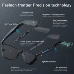WGP Smart Audio Sunglasses: Bluetooth Connectivity & Open-Ear Design -Home Electronics Store wgp the smart audio sunglasses 1 2
