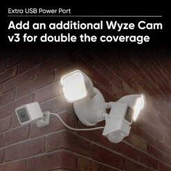 Wyze Cam Floodlight: Ultra-Bright 2600 Lumen Outdoor Security With 270° Motion Detection -Home Electronics Store wyze cam floodlight ultra bright 2600 lumen outdoor security with 270° motion detection 1 2