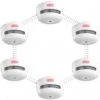 X-Sense Wireless Interlinked Smoke Alarm: Enhanced Home Safety System -Home Electronics Store x sense xs01 wr 6 set the smoke detector set