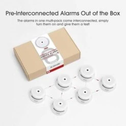 X-Sense Wireless Interlinked Smoke Alarm: Enhanced Home Safety System -Home Electronics Store x sense xs01 wr 6 set the smoke detector set 1 3
