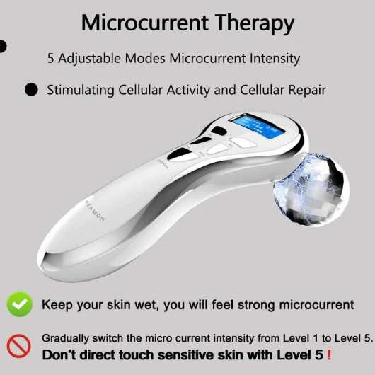 Yeamon 4D Facial Massage Roller: Rejuvenate & Tone With Microcurrent Technology 5 Yeamon 4D Facial Massage Roller: Rejuvenate & Tone With Microcurrent Technology - Image 3