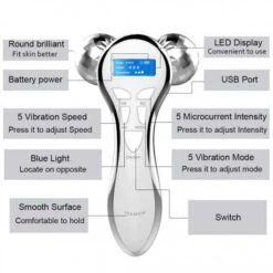 Yeamon 4D Facial Massage Roller: Rejuvenate & Tone With Microcurrent Technology 14 Yeamon 4D Facial Massage Roller: Rejuvenate & Tone With Microcurrent Technology -Home Electronics Store yeamon the massage roller 5