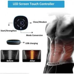Yonars EMS Muscle Stimulator - 10 Modes, 20 Intensity Levels, USB Rechargeable Toning Belt For Abs -Home Electronics Store yonars the ems muscle stimulator 6