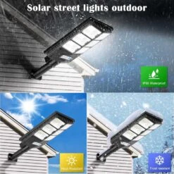 ZJOJO Waterproof Solar Street Lights With Motion Sensor And Remote, 10000 Lumens, 2-Pack -Home Electronics Store zjojo waterproof solar street lights with motion sensor and remote 10000 lumens 2 pack 3