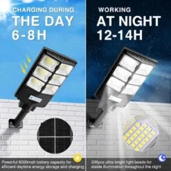 ZJOJO Waterproof Solar Street Lights With Motion Sensor And Remote, 10000 Lumens, 2-Pack -Home Electronics Store zjojo waterproof solar street lights with motion sensor and remote 10000 lumens 2 pack 4