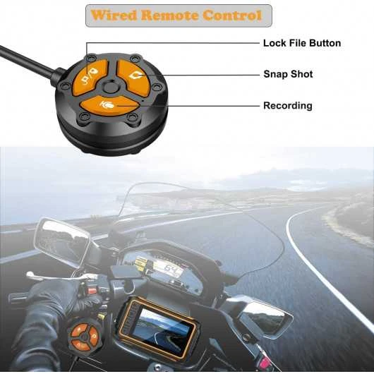 ZOMFOM Waterproof Motorcycle Dash Cam - Dual 1080p, GPS, Wi-Fi, G-Sensor 5 ZOMFOM Waterproof Motorcycle Dash Cam - Dual 1080p, GPS, Wi-Fi, G-Sensor - Image 3