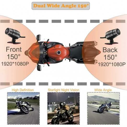 ZOMFOM Waterproof Motorcycle Dash Cam - Dual 1080p, GPS, Wi-Fi, G-Sensor 7 ZOMFOM Waterproof Motorcycle Dash Cam - Dual 1080p, GPS, Wi-Fi, G-Sensor - Image 5